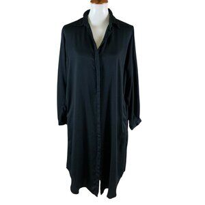 Neu Nomads Black Tencel Shirt‎ Dress Minimalist Sustainable Travel Small